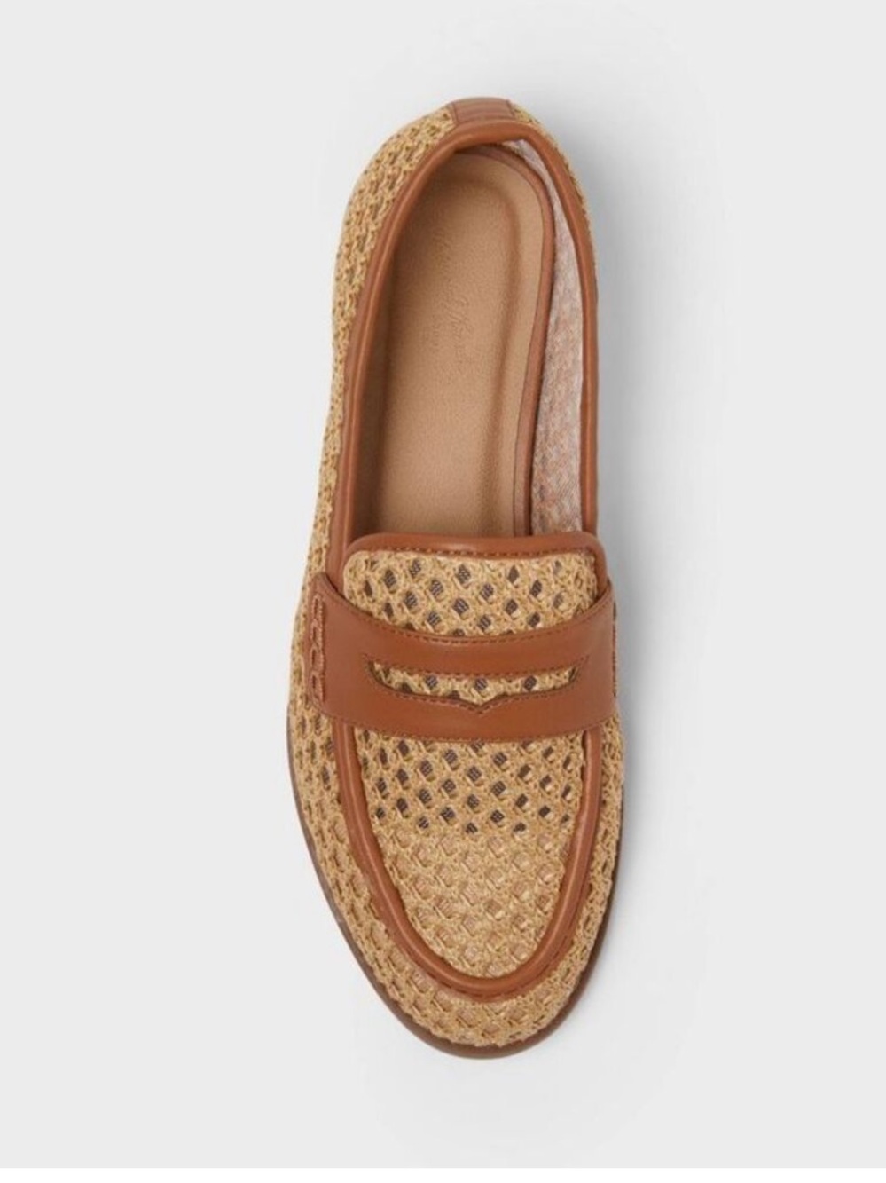 Universal Thread Natural Cove Woven Penny Loafer Shoes Memory Foam NWT Size 7 - Picture 4 of 7